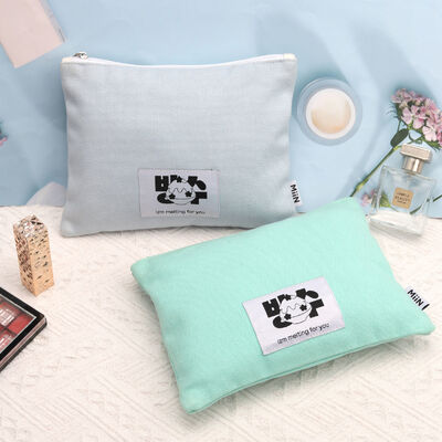Large Cosmetic Toiletry Bag Travel Cotton Makeup Bag Customized With Brush Bag