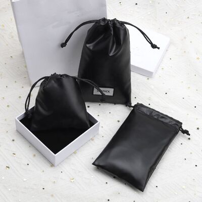 Sunglasses Storage Pu Leather Drawstring Bag Soft Waterproof Custom Logo Printed