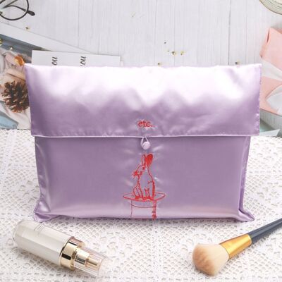 Custom Logo Thick Satin Envelope Bag Clothes Handbag Hat Packaging