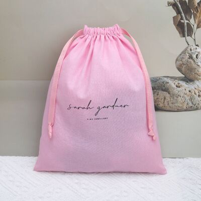 Muslin Cotton Dust Bag Drawstring Jewelry Pouch Eco Friendly 20x30cm