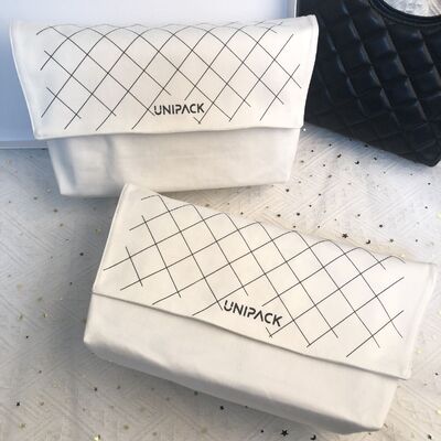 Luxury Cotton Twill Envelope Bag for Wallet Custom Logo Printed Flap Envelope Dust Bag