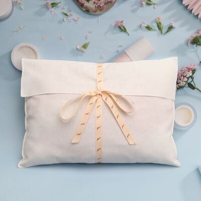 Organic Cotton Linen Envelope Dust Bag Portable With Ribbon