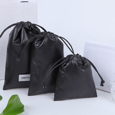 Soft Pu Leather Drawstring Dust Bag For Sunglasses Custom Logo Printed