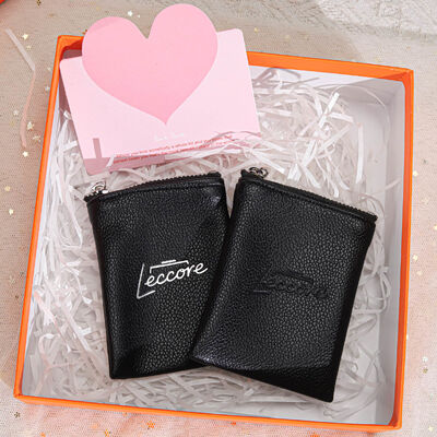 Customized Pu Leather Zipper Bag Waterproof Screen Printing Logo Pu Leather Zipper Pouch