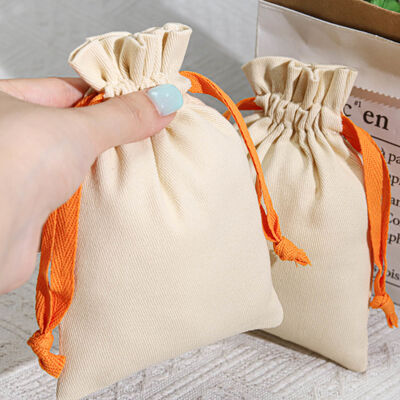 Large Capacity Cotton Twill Clothing Handbag Storage Bag Custom Logo 100% Cotton Drawstring Dust Pouch