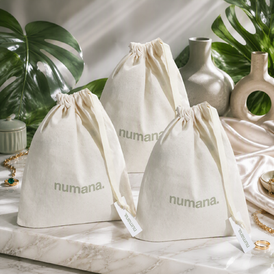 Organic Muslin Cotton Candle Toiletries Storage Drawstring Bag Custom Logo Natural Cotton Drawstring Cosmetic Dust Pouch