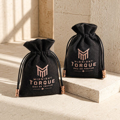 Wholesale Jute Perfume Packaging Drawstring Pouch with logo Organic Black Jute Comb Soap Drawstring Storage Bag