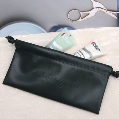 Soft PU Leather Drawstring Pouch Skincare Makeup Lipstick Packaging Waterproof