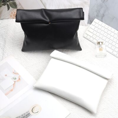 Pu Leather Envelope Pouch With Snap Button Waterproof Swimwear Handbag Packging