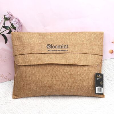 Natural Jute Envelope Bag Clothes Packaging Custom Printed Logo Dustproof