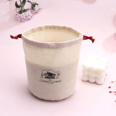 Custom Logo Printed Eco Friendly Jute Bag Linen Drawstring Bag for Coffee Beans