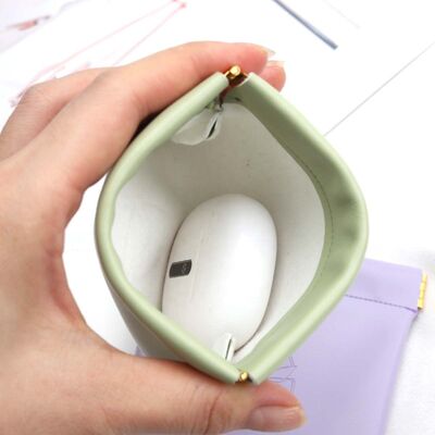 Custom Emboss Printed PU Leather Pouch for Jewelry Necklace Bracelet Storage