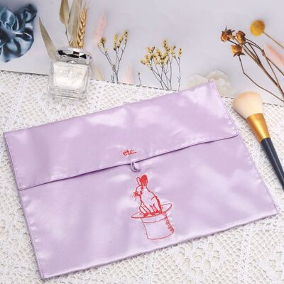 Custom Logo Thick Satin Envelope Bag Clothes Handbag Hat Packaging