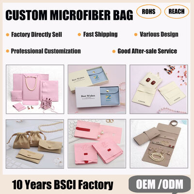 Microfiber Jewelry Envelope Pouch Reusable Luxury Bracelet Necklace Ring