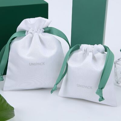 Custom Print Logo Drawstring bag Reusable Travel Portable Color Satin Jewelry Dust Pouch