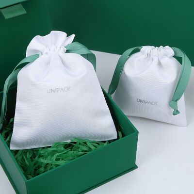 Custom Print Logo Drawstring bag Reusable Travel Portable Color Satin Jewelry Dust Pouch