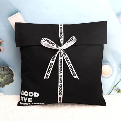 Black Soft Custom Dust Bag Cotton Canvas Envelope Pouch Clothes Shoes Gift Packing