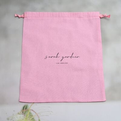 Muslin Cotton Dust Bag Drawstring Jewelry Pouch Eco Friendly 20x30cm