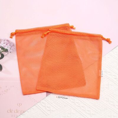 Small Nylon Mesh Drawstring Bag Custom Logo Printed for Cosmetic Soap Storage