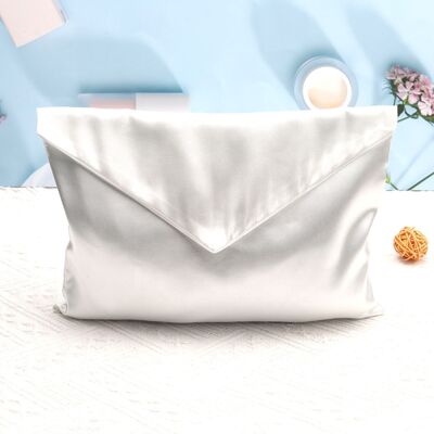 Luxury Custom Printed Satin Gift Extension Packaging Pouch Reusable Soft Silk Bag