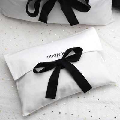 Custom Cotton Linen Flap Packaging Dust Bag with Logo Printed Gift Storage Envelope Cotton Pouch