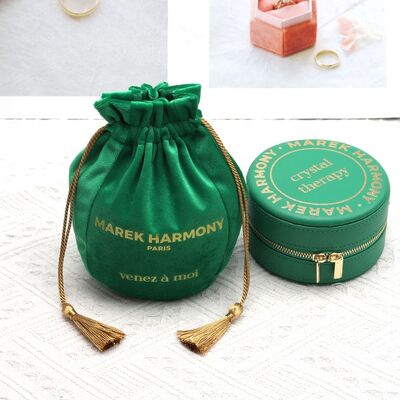Luxury Custom Printed Round Bottom Velvet Bag for Box Gift Candle Packaging