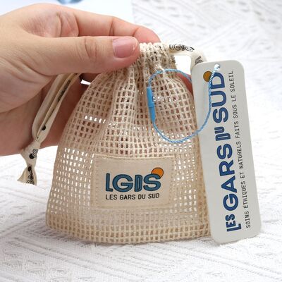 Custom Logo Printed Cotton Mesh Drawstring Bag Drawstring for Gift Soap Packaging