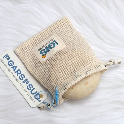 Custom Logo Printed Cotton Mesh Drawstring Bag Drawstring for Gift Soap Packaging