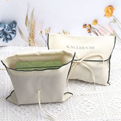 Recyclable Cotton Twill Envelope Packing Bag for Luxury Custom Logo Clothes Dust Bag