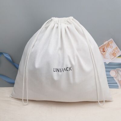 OEM Cotton Twill Drawstring Packaging Pouch Custom Logo Printed Dust Bag
