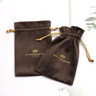 ODM OEM Soft Velvet Gift Drawstring Dust Bag Custom Logo Printed