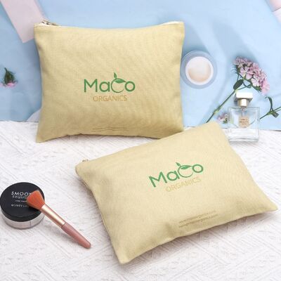 Custom Printed Logo Beauty Bag Cosmetic Zipper Pouch Organizer Travel Canvas Makeup Bag