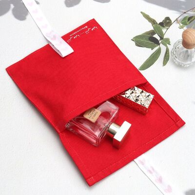 Luxury Envelope Cotton Dust Bag Custom Logo Printed Canvas Bag for Packing Jewelry
