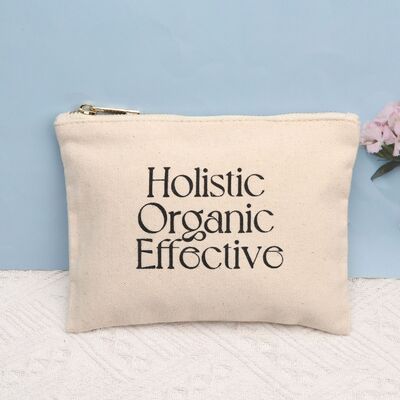 Custom Cosmetic Zipper Bag Reusable Cotton Canvas Travel Makeup Bag Oem