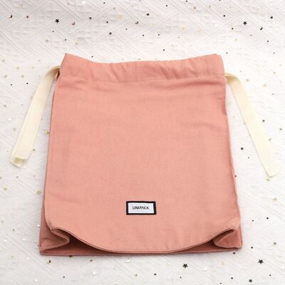 Square Canvas Drawstring Cosmetic Custom Dust Bag Custom Logo Printed