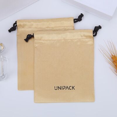 Small Satin Drawstring Custom Dust Bag for Cosmetic Jewelry Hair Wig