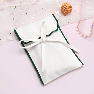 Twill Cotton Envelope Gift Packaging Pouch Dustproof Custom Logo White
