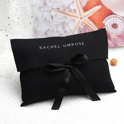 Black Cotton Twill Envelope Pouch Handbag Scarf Clothes Packaging