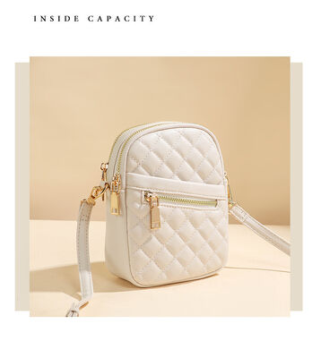 Women Mini Phone Bag Diamond Shaped Single Shoulder Crossbody Bag