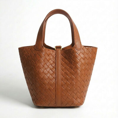 Lunch Basket Bucket Bag Custom Leather Women'S Bag Reusable