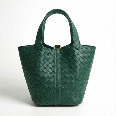 Lunch Basket Bucket Bag Custom Leather Women'S Bag Reusable