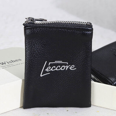 Customized Pu Leather Zipper Bag Waterproof Screen Printing Logo Pu Leather Zipper Pouch