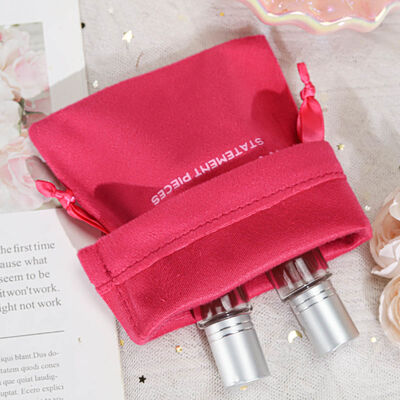 High Quality Velvet Perfume Jewelry Candle Packing Bag With Logo Customized Velvet Drawstring Gift Pouch