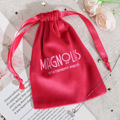 High Quality Velvet Perfume Jewelry Candle Packing Bag With Logo Customized Velvet Drawstring Gift Pouch