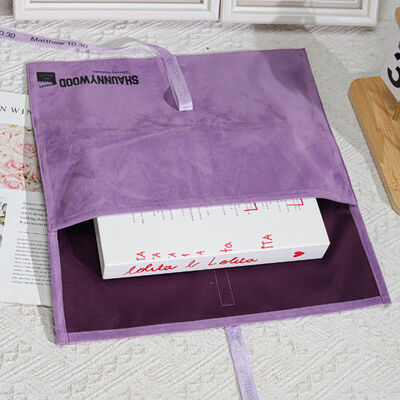 Personalized Suede Envelope Gift Bag With Logo High End Suede Flap Packaging Pouch