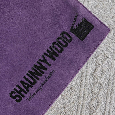 Personalized Suede Envelope Gift Bag With Logo High End Suede Flap Packaging Pouch