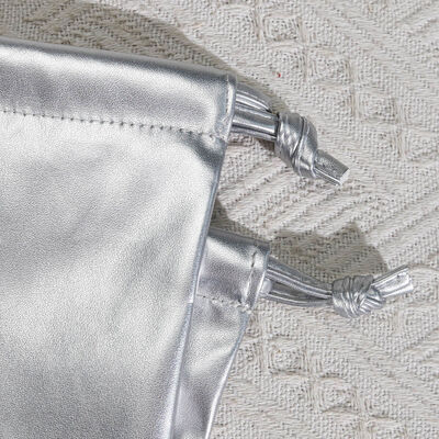 Custom Pu Leather Drawstring Pouch For Cosmetic Perfume Waterproof Pu Leather Drawstring Bag