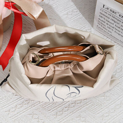 Large Capacity Cotton Twill Clothing Handbag Storage Bag Custom Logo 100% Cotton Drawstring Dust Pouch
