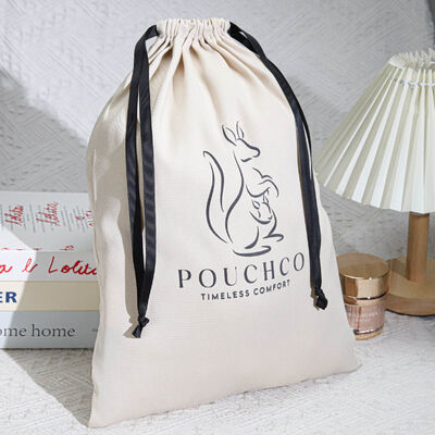 Large Capacity Cotton Twill Clothing Handbag Storage Bag Custom Logo 100% Cotton Drawstring Dust Pouch