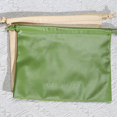 Custom Pu Leather Drawstring Storage Pouch For Cosmetic Skincare Perfume High Quality Waterproof Pu Leather Drawstring Dust Bag